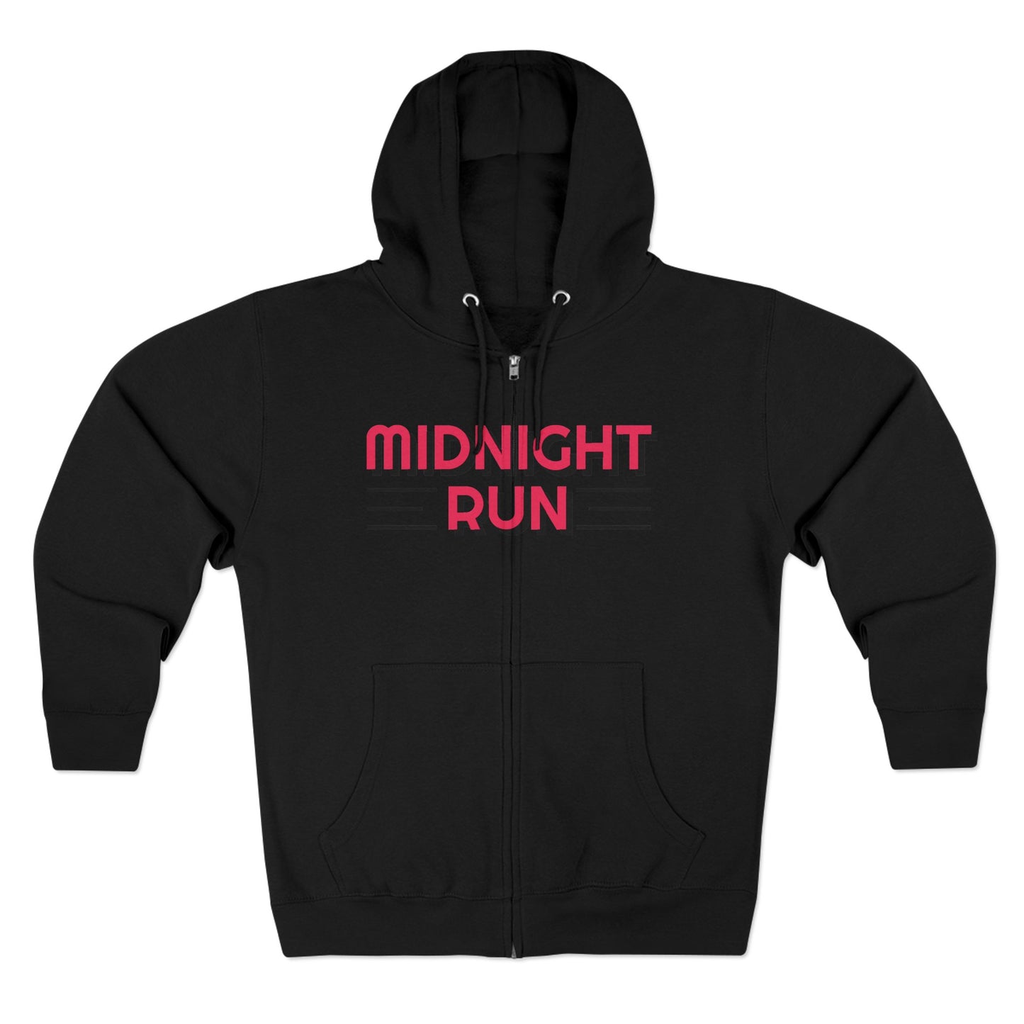 Midnight Run Unisex Zip Hoodie - Cozy & Stylish Workout Gear