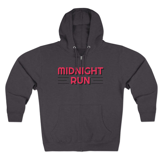 Midnight Run Unisex Zip Hoodie - Cozy & Stylish Workout Gear