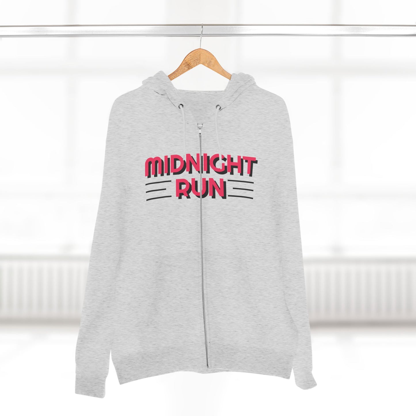 Midnight Run Unisex Zip Hoodie - Cozy & Stylish Workout Gear